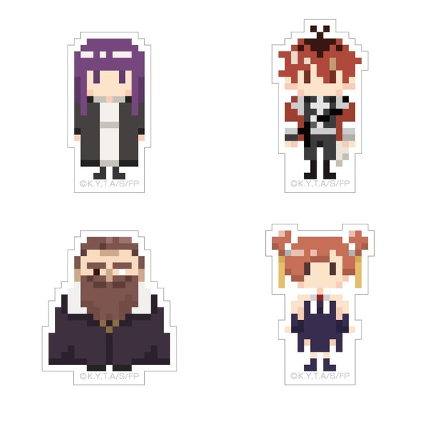 Funeral Freeren [Fern Stark Denken Laofen] DOT Illustration Sticker Set