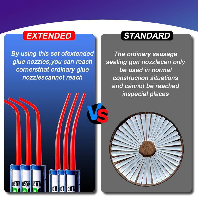 Extra Long Caulking Gun Extension,Caulking Tube Extension,Caulk Tube Extension Tip,Caulk
