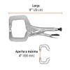 Truper PPP-11R, Pinza de presión tipo "C" de 11", con