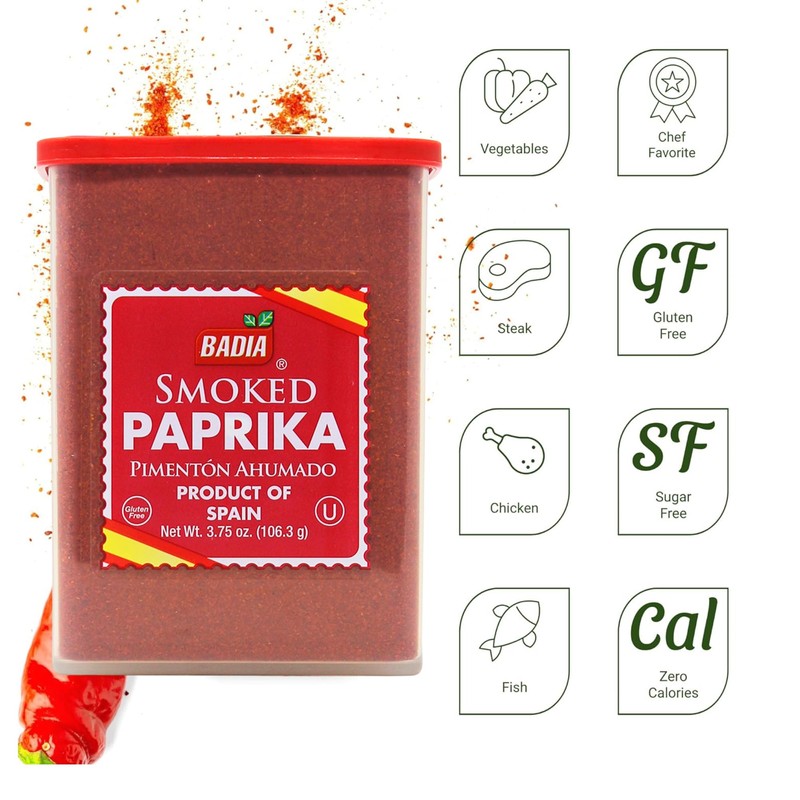 Badia Smoked Paprika, 3.75 oz - Rich, Smoky Flavor for