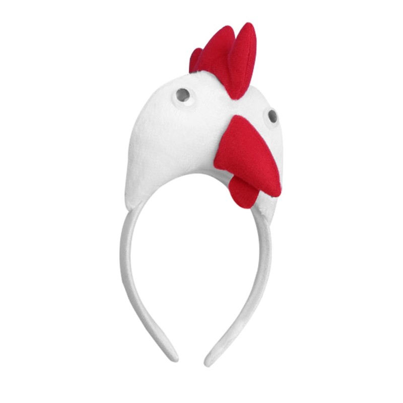 Healvian 4pcs Cartoon Rooster Headband Funny Animal Costume Accessory for