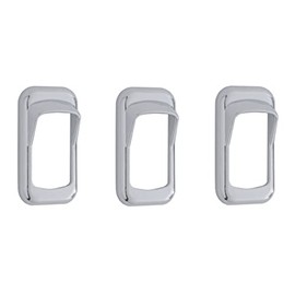 C2W Chrome Plastic Rocker Switch Bezels with Switch Guard (3 Pack)