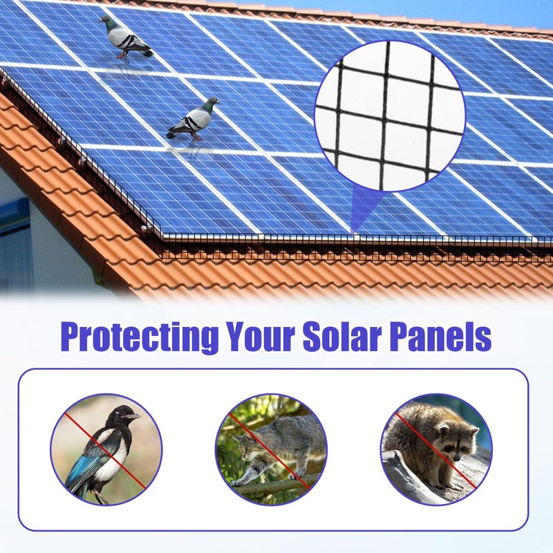 Solar Panel Bird Mesh Kit 6in x 100ft，Bird Deterrent PVC