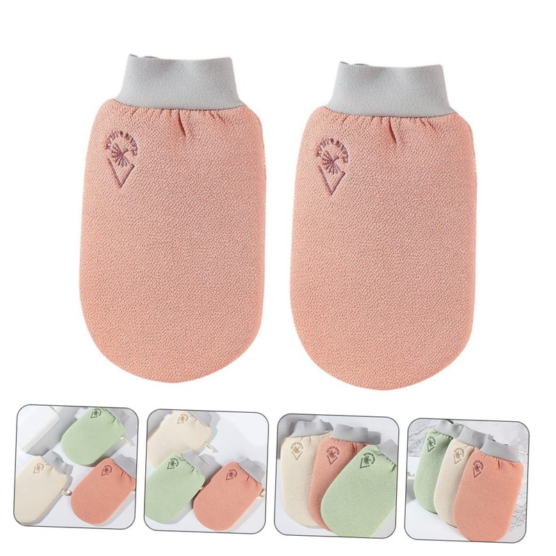 MERRYHAPY 2pcs Exfoliating Bath Towel Bathing Gloves Scrubbing Function for
