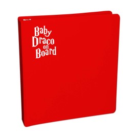 Baby Draco On Board Sticker Decal Notebook Car Laptop 5.5" (White)