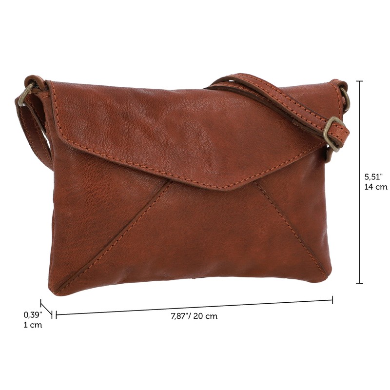 Gusti Karisma Women's Leather Shoulder Bag Vintage Brown Leather, black
