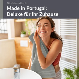 Lashuma Absorbent Guest Towel Grey Stone London Fluffy Terry Towel 30 x 50 cm