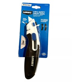 HART 2-IN-1 Quick-Change SAFETY UTILITY KNIFE Integrated String Cutter & Storage