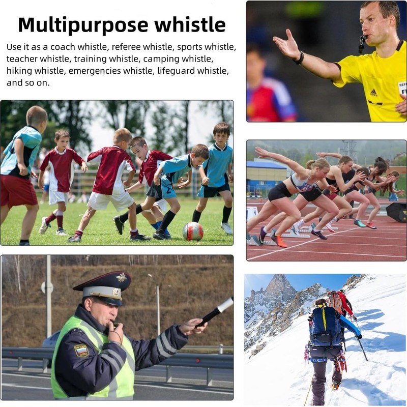 16 Packs Red Whistle with Lanyard, Loud Crisp Sound Plastic