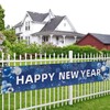 FHGG Happy New Year Backdrop Banner Decorations Polyester Sign Poster