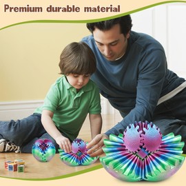 Gear Ball Fidget Toy for Children Adults 3D Printed Stress Relief Gear Ball Office Christmas Easter Gifts Birthday Gifts Sensory Toy (Sunset, 8 cm)