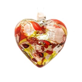 Milford Collection Glass Friendship Heart Small - Peridot