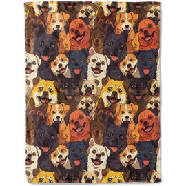 Lovely Dog Blanket Plush Flannel Throw Blanket - Ultra Soft & Warm, Comfy & Lightweight - Perfect for Couch, Travel, Bedroom, Bed, Living Room - Cozy, Fuzzy Gift 50in×60in