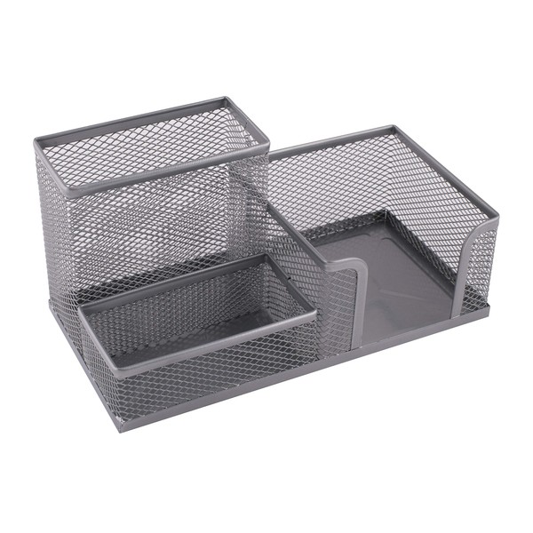 D.RECT Desk Organiser with Pen Holder and Memo Holder Metal