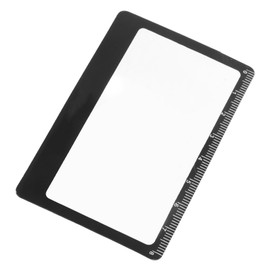 Mikinona Credit Card Magnifier Portable Magnifying Sheet with Ruler Magnifier Bookmark Ruler for Reading Maps Wallet