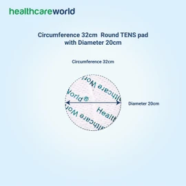 Healthcare World 20 x 32mm Round Electrodes Pads for TENS and Stimulation Devices