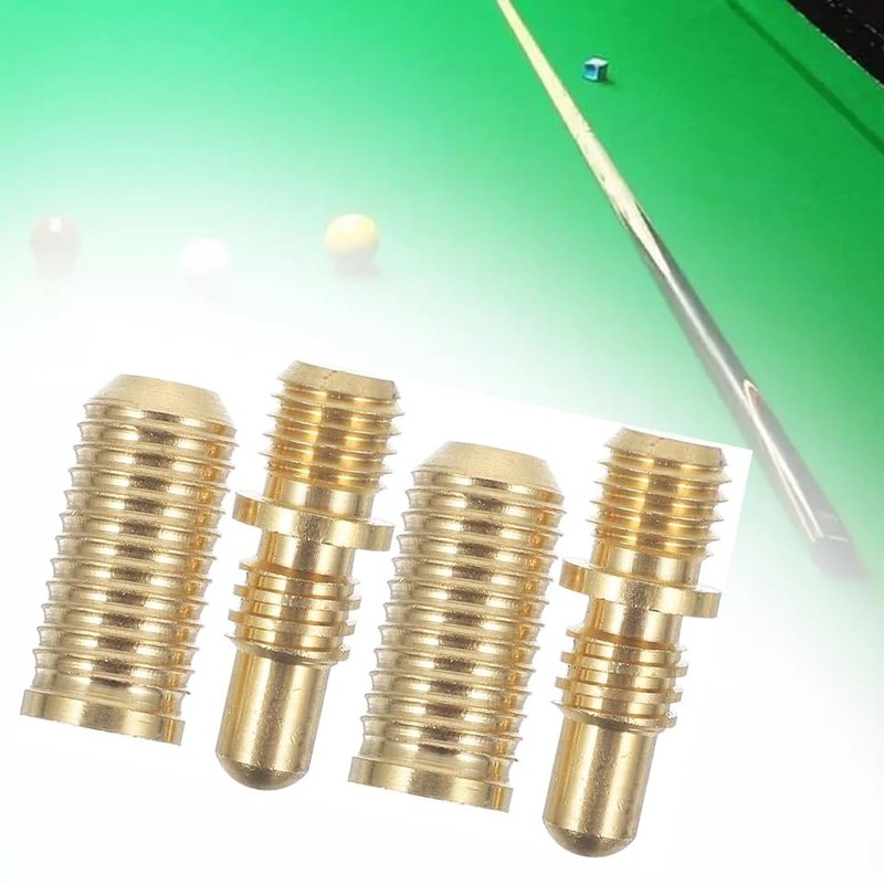 Liahelianx 2 Sets Billiard Cue Joint Screws-Copper Alloy Precision Replacement