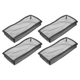 YOKIVE 4 Pcs Floor Vent Covers Net, Floor Register Cover Catcher PVC Mesh Air Vent Screen Filters, Great for Home Floor, Wall, Ceiling, Catch Debris Hair Dust (Black, 10-Inch x 4-Inch)