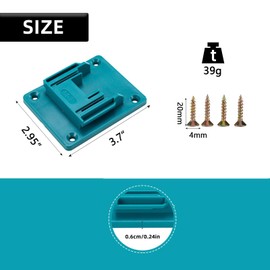 Tool Drill Mount Holder Compatible for Makita 18V Li-ion Drills, Heavy Duty ABS Tools Wall Dock Hanger for Garage, Workshop, Work Truck, 20 Screws, 5 Packs (No Tool)