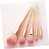 Mikinona 5pcs 1 Set Pink Makeup Brush Set with Transparent