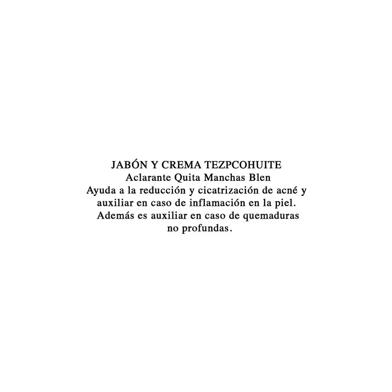 Crema Y Jabón Manchas Acné Tepezcohuite Cicatrices Kit Blen