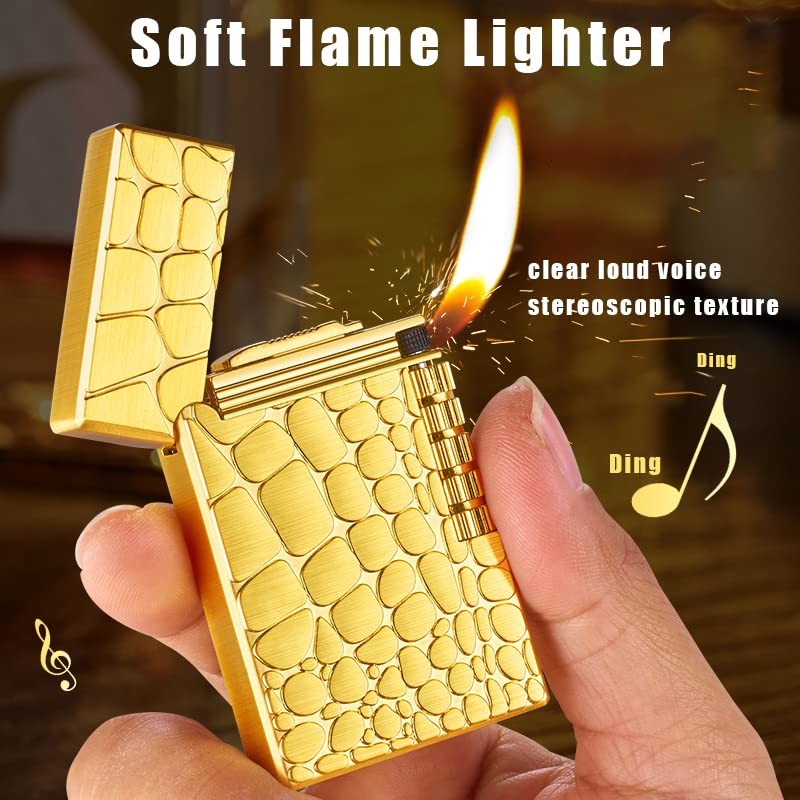 Soft Flame Metal Traditional Cigar Butane Lighter With Adjustable Flame