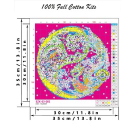 Dragon Stamped Cross Stitch Kits for Beginner, Needlepoint Counted Cross Stitch Kits for Adults, 11 CT Patterns Dimensions Counted Arts Craft Kits 14x14in (Without Frame)