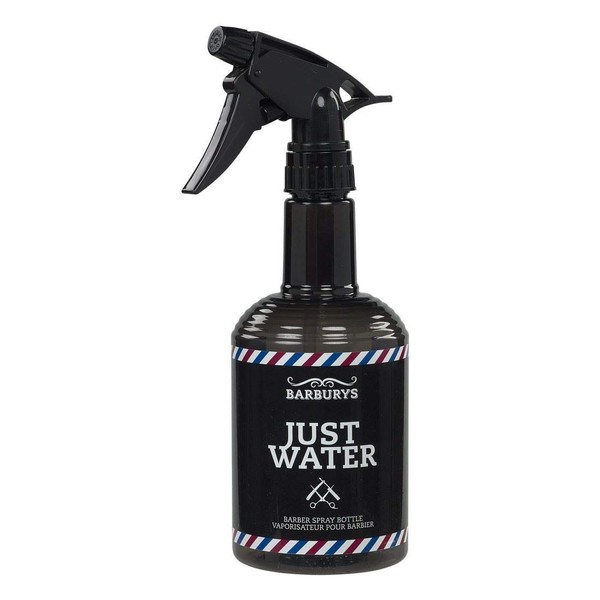 Barburys 600 ml Only Water Black Hairdresser Atomiser Bottle