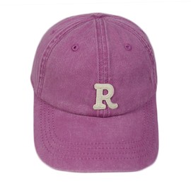 BrightGlow Baseball Cap Men Women R Alphabet Embroidery Baseball Cap Cotton Classic Baseball Cap Adjustable Sports Hat Sun Hat Unisex Baseball Hat for Sports Hiking, fuchsia, Unit size