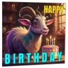 Goat Birthday Card + Envelope 145 x 145mm