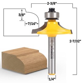 YONICO Cabinet Door Edge Router Bits Set 4 Bit 1/4-Inch Shank 12401q