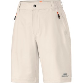NORDCAP Women's High Elastic Hiking Shorts for Women, Breathable Shorts - Ideal for Hiking, Trekking, Sports & Leisure, Size 8-20, beige, 44