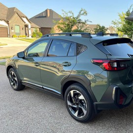 Xinghe 2pcs for CrossTrek XV 2024 Rear Side Window Floral Flowers Decal, Matte Black Floral Flowers Decal Sticker, Decal for Car