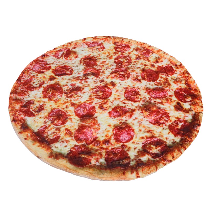 Kid Toddlers Pizza Pattern Rug Baby Washable Fluffy Playmat Round