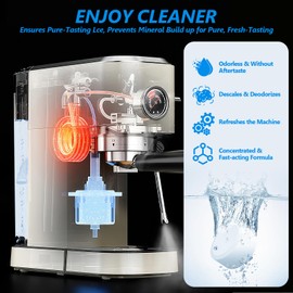 100 Pack Coffee Machine Cleaner Descaler Tablets,Coffee Maker Cleaner for Keurig, Ninja, Breville, Delonghi, Nespresso, Miele,Espresso Machine Cleaning Tabs,Descaling Solution for Coffee Pot Maker