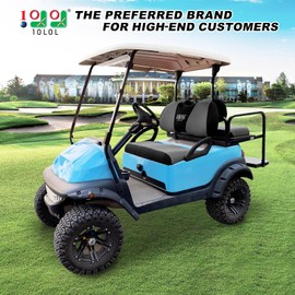 10L0L 4 Passenger Golf Cart Seat Covers, Front Rear Seat Cover Set for Yamaha G29 Drive, Club Car Precedent and Club Car DS Model, Made of 3D Air Mesh Polyester Fabric Breathable Washable - Grey