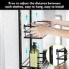 Orimade Over the Door Shower Caddy Adjustable 5 Tier Black,Bathroom