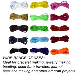 33 Yards 2mm Elastic Band Cord Bracelet String Rubber Rope - 15 Colors 6.6ft/pcs for a Travelers Journal, Bracelet, Beading, Jewelry Making by happylain