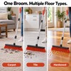Rubber Broom for Pet Hair Removal with Washable Bristles and