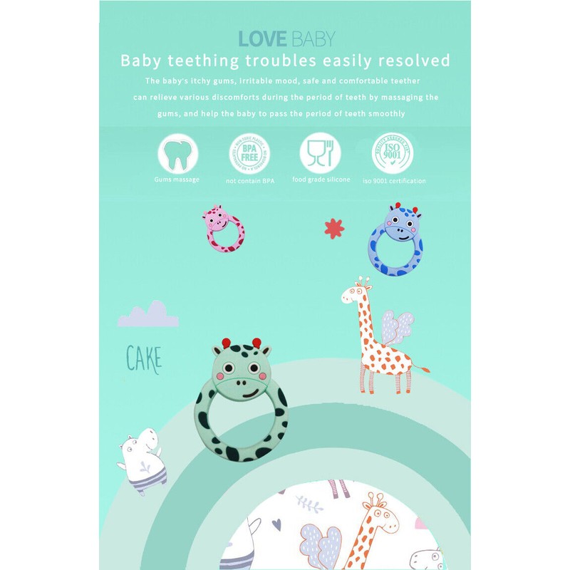 Unbranded Kids Giraffe Baby Teether Chewable Silicone BPA FREE, Yellow,