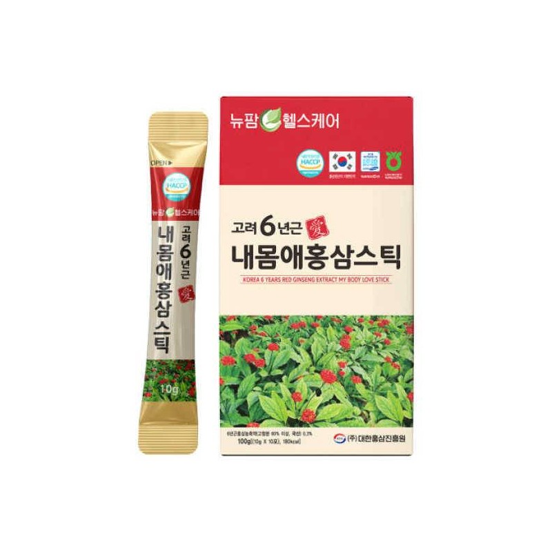 1+1 고려6년근 내몸애홍삼스틱 10gx30포x2세트 1+1 6-Year-Old Red Ginseng Stick for