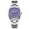 ADDIESDIVE Slim Watch Purple Dial Synthetic Sapphire Super Lume 100