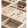 Elsjoy Set of 8 Velvet Jewelry Tray, Drawer Insert Divided