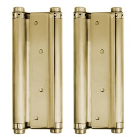 Pair of 8 Inch Heavty Duty Stainless Steel Cafe Saloon Door Swing Self Closing Double Action Spring Hinges (Bronze)