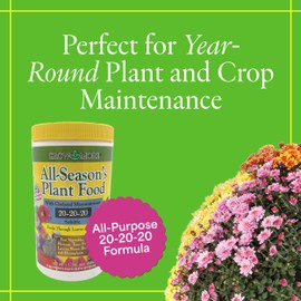 Grow More All-Season's Plant Food (20-20-20 Fertilizer) - 1.5lbs of All Purpose Fertilizer - Water Soluble Plant Food for Houseplants with Chelated Micronutrients