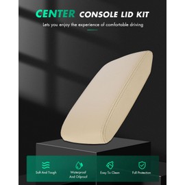 SCITOO Auto Beige Center Console Lid Kit Replacement Fit for 2008-2013 For Toyota Highlander Center Console Cover