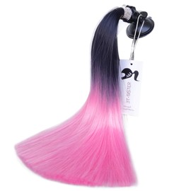 3T-SISTER Crystal Pigtails 14inch for Helmet Ponytail Decoration for Motorcycle Bicycle Ski Helmet Accessories Reusable Suction Cup Reusable Design Many Colors (Helmet not Included)