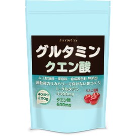 JAY&CO. グルタミン + クエン酸 (レモン, 200g)