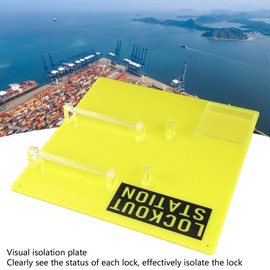 Lockout Tagout Station,by Acrylic Transparent Padlock Station, Anti Loto Station, Multifunctional Lock Out Tag Out Kit Board for Lockout Safety Supply