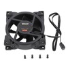 80 Mm Case Fan, 4 Pin PWM Silent Computer Fan,